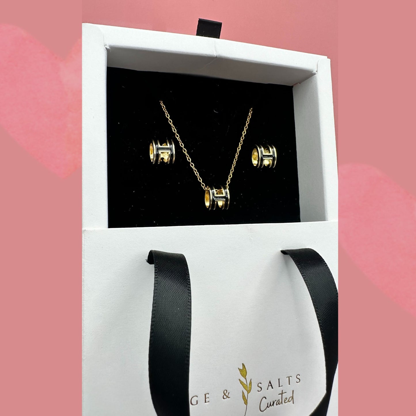 "H" Bling Box- Waterproof Jewelry Set