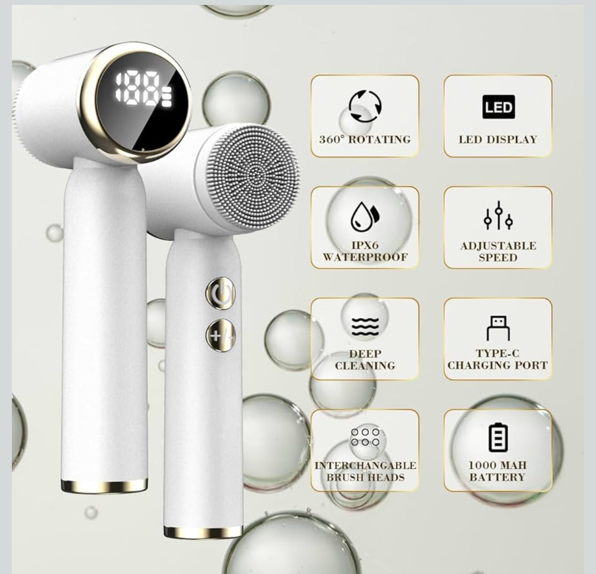 Facial Cleansing Brush, 6 in 1