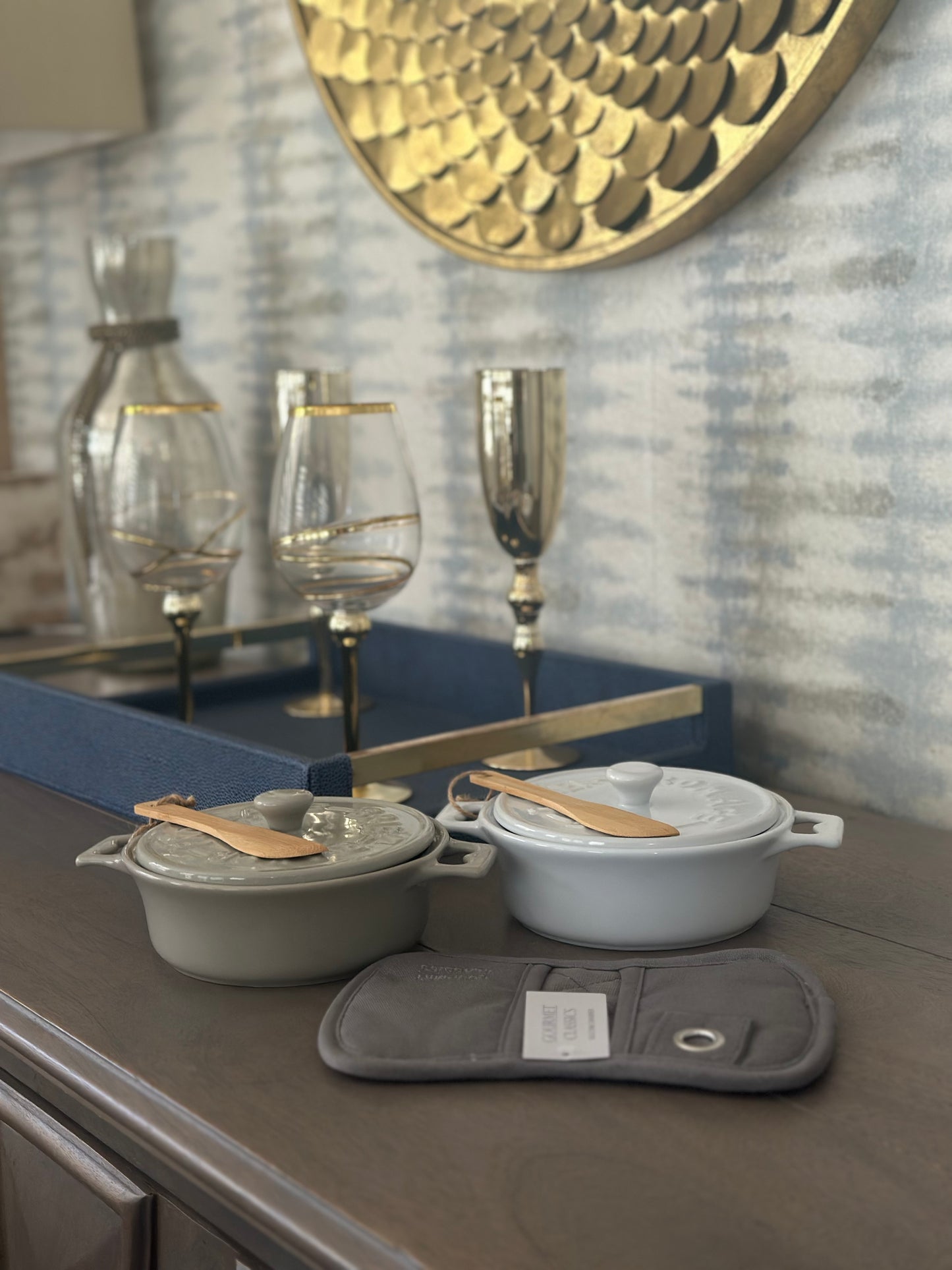 Brie Baker set with lid and spreader