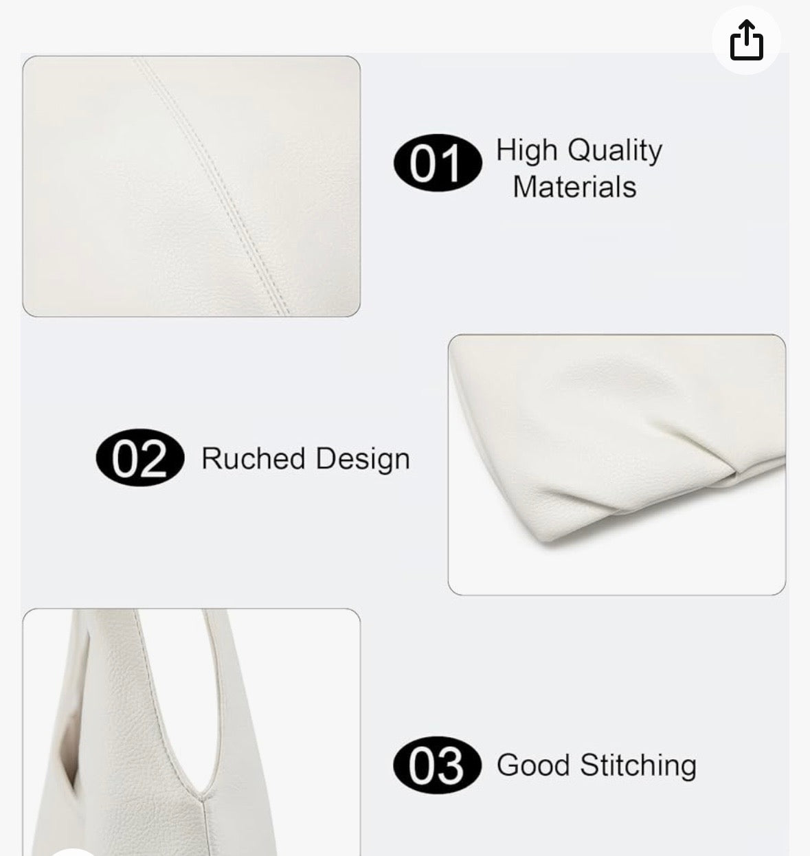 Vegan Leather Hobo Tote with matching pouch