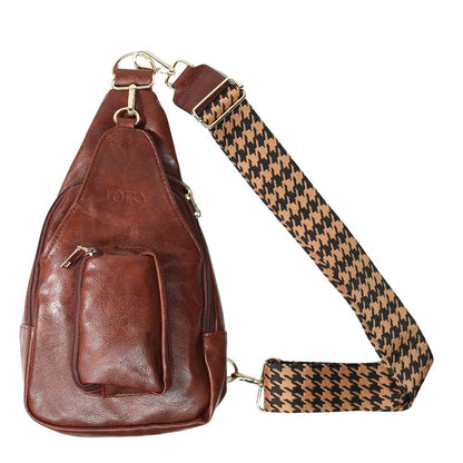 Hailey Sling Cross Body Bag | Saddle