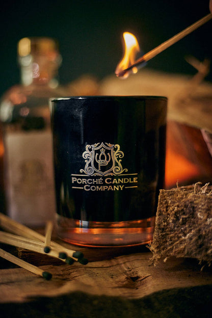 Porché Candle Co - Luxury 8oz Candle - Agar Wood: Candle + Matches