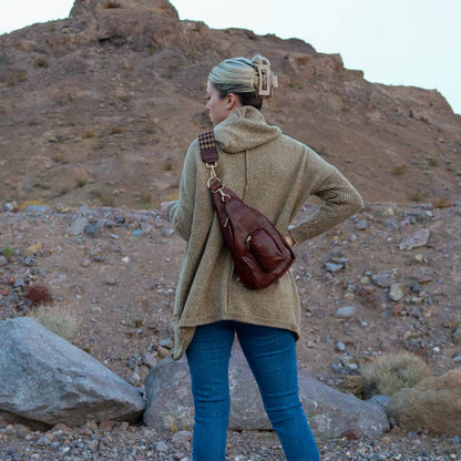 Hailey Sling Cross Body Bag | Saddle