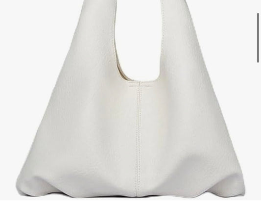 Vegan Leather Hobo Tote with matching pouch